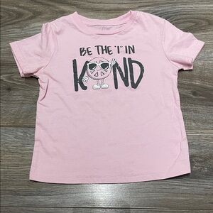 7/$21- Pink graphic tee “Be the I in KIND” kids short sleeve shirt like new